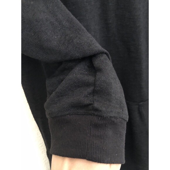 Avenue Leisure Plus 14/16 Black Knit Pullover Sweater Kangaroo Pocket Soft - Picture 4 of 9